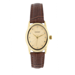Reloj Radiant Mujer RA689203 Piel Marrón Acero Dorado Analógico