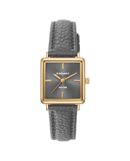Reloj Radiant Mujer RA699202 Piel Gris Acero Dorado Analógico