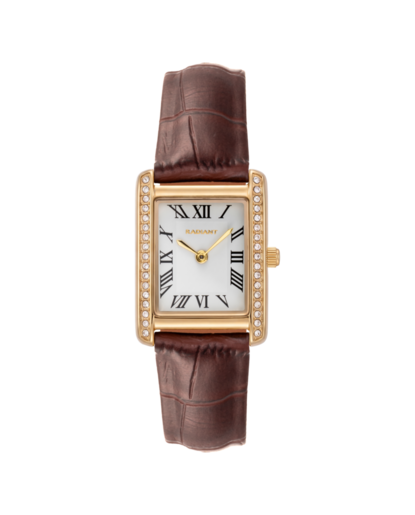Reloj Radiant Mujer RA701202 Piel Marrón Acero Dorado Analógico