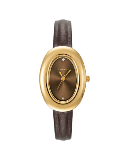 Reloj Radiant Mujer RA706203 Piel Marrón Acero Dorado Analógico