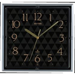 Rellotge Rhythm De Paret 4MG560AR02 Bàsic Quadrat Platejat