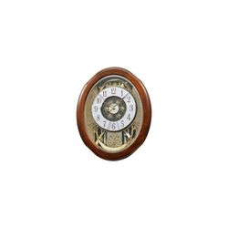 Rhythm Wall Clock 4MH884WD06 Magic Motion Oval Brown