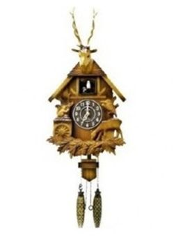 Reloj Rhythm De Pared 4MJ874-R06 Cuckoo Marrón Animales
