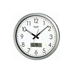 Reloj Rhythm De Pared CFG702NR19  Decorativos Redondo Plateado