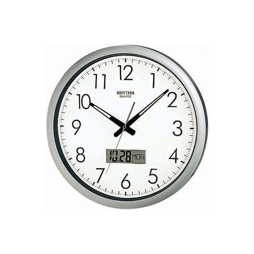 Horloge murale décorative ronde argentée CFG702NR19