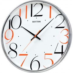 Reloj Rhythm De Pared CMG486NR66 Básico Redondo Plateado