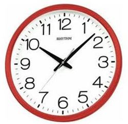 Reloj Rhythm De Pared CMG494NR01 Básico Redondo Rojo