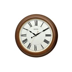 Reloj Rhythm De Pared CMG557NR06 Decorativos Redondo Marrón