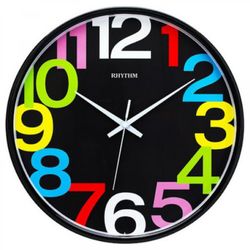 Rhythm Wall Clock CMG589BR76 Basic Round Black