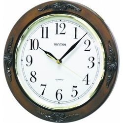 Relógio de Parede Rhythm CMG938NR06 Decorativo Redondo Marrom