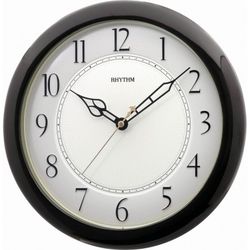 Horloge murale décorative ronde noire Rhythm CMG987NR06