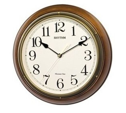 Rhythm Wall Clock CMH722CR06 Classic Round Brown