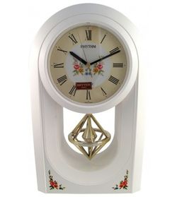 Reloj Rhythm De Sobremesa 4RG494NR03 Decorativos Redondo Negro Bicolor Dorado