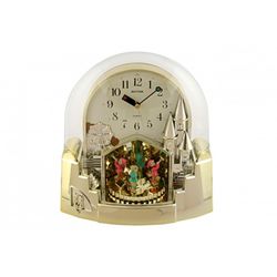 Rhythm Table Clock 4SG687-R18 Decorative Gold Pendulum