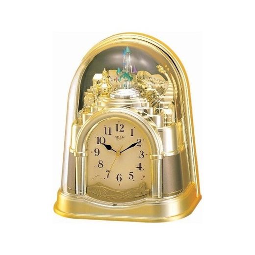 Rhythm Table Clock 4SG723WR18 Decorative Two-Tone Gold Silver