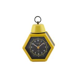 Reloj Rhythm Despertador 4RA781-R33 Despertador Campana Hexagono Amarillo