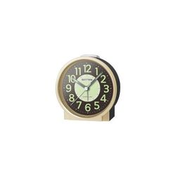 Reloj Rhythm Despertador CRE225NR18 Beep Dorado Bicolor Negro