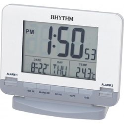 Rellotge Rhythm LCD LCT075NR03 Despertador Blanc Bicolor Gris