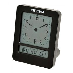 Reloj Rhythm LCD LCT077NR02 Despertador Negro