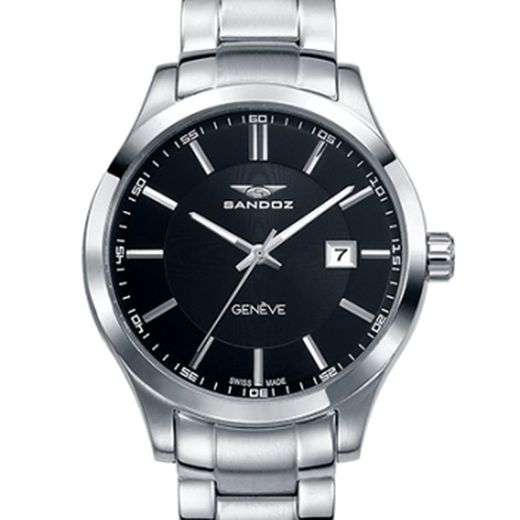 Sandoz Herrenuhr 81379-57 Stahl