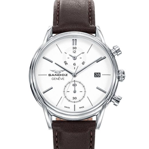 Rellotge Sandoz Home 81475-07 Pell Marró