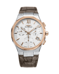 Reloj Sandoz Hombre 83015-03 Piel Marrón Cronógrafo Analógico