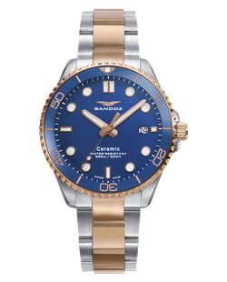 Reloj Sandoz Hombre 83019-97 Acero Plateado Bicolor Rose Analógico