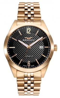 Reloj Sandoz Hombre Swiss Made 81517-55 Acero Dorado Analógico