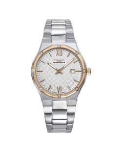 Reloj Sandoz Mujer 83006-83 Acero Plateado Bicolor Rose Analógico