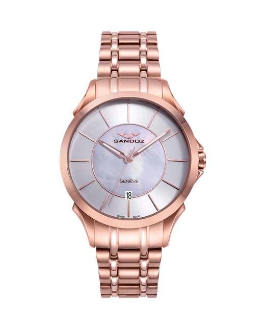 Reloj Sandoz Mujer Swiss Made 81374-07 Acero Rose Analógico