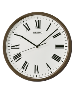 Reloj Seiko Clock De Pared QHA009B Plástico Marrón