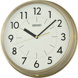 Reloj Seiko Clock De Pared QXA865G Plástico Dorado
