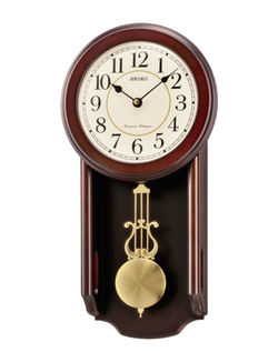 Reloj Seiko Clock De Pared QXH063B Marrón Péndulo
