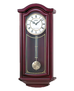 Reloj Seiko Clock De Pared QXH118B Marrón Péndulo