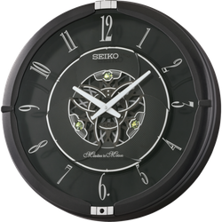 Reloj Seiko Clock De Pared QXM621K Plástico Negro