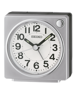 Reloj Seiko Clock Despertador QHE196S Plástico Plateado