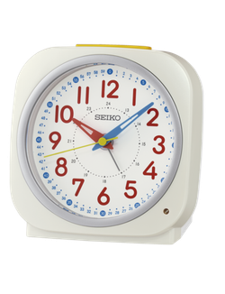 Reloj Seiko Clock Despertador QHE200W Plástico Blanco
