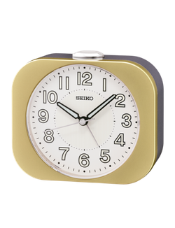 Reloj Seiko Clock Despertador QHE206G Plástico Dorado