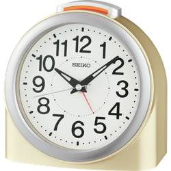 Reloj Seiko Clock Despertador QHE211G Plástico Dorado