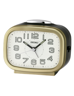 Reloj Seiko Clock Despertador QHK060G Plástico Dorado