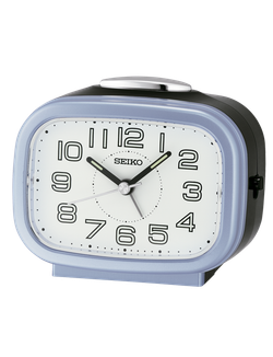 Reloj Seiko Clock Despertador QHK060L Plástico Negro Bicolor Azul