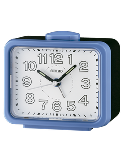 Reloj Seiko Clock Despertador QHK061L Plástico Negro Bicolor Azul