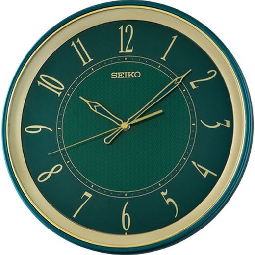 Seiko Clocks QXA834M Round Green Wall Clock