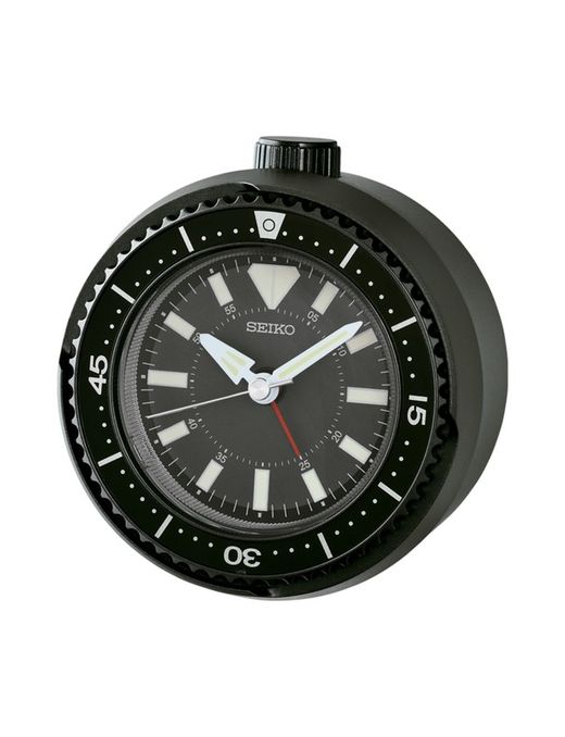 Seiko Clocks QHE207K Table Clock Black Alarm Clock