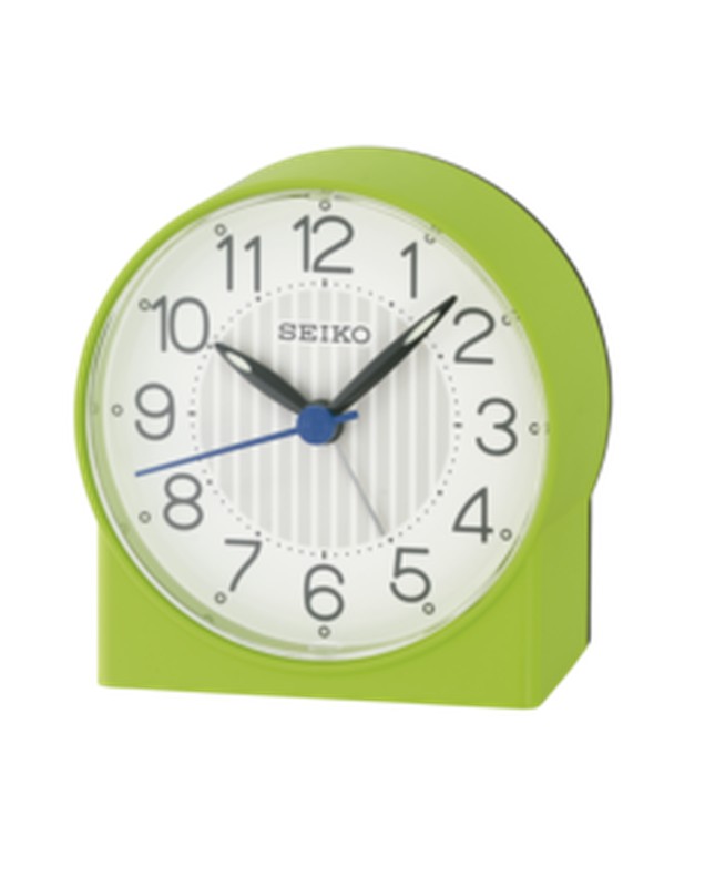 Seiko Clocks Qhe136m Green Alarm Clock, Seiko Battery Alarm Clock