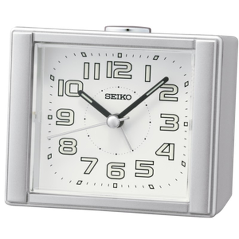 Seiko Clocks QHE189S White Alarm Clock — Joyeriacanovas