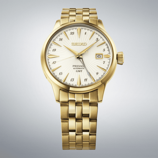 Reloj Seiko Hombre HCB004J1 Presage Acero Dorado Automático