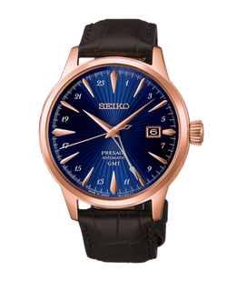 Reloj Seiko Hombre HCB005J1 Presage Piel Marrón Acero Rose Automático