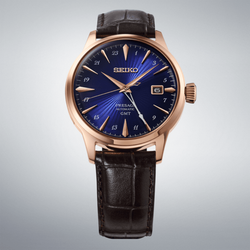 Reloj Seiko Hombre HCB005J1 Presage Piel Marrón Acero Rose Automático