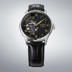 Reloj Seiko Hombre HCB008J1 Presage Japanese Garden Piel Negra Acero Automático